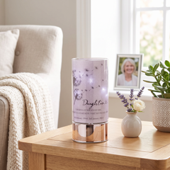 Personalised Daughter In Loving Memory Led Lamp With Dandelions Sympathy Gift Personalised Lights ukgiftstoreonline
