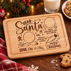Personalised Christmas Eve Board - Santa Treat Plate, 30 X 20 Cm ukgiftstoreonline