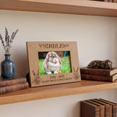 Personalised Rabbit Remembrance Memorial Engraved Wooden Photo Frame gift personalised photo frames ukgiftstoreonline
