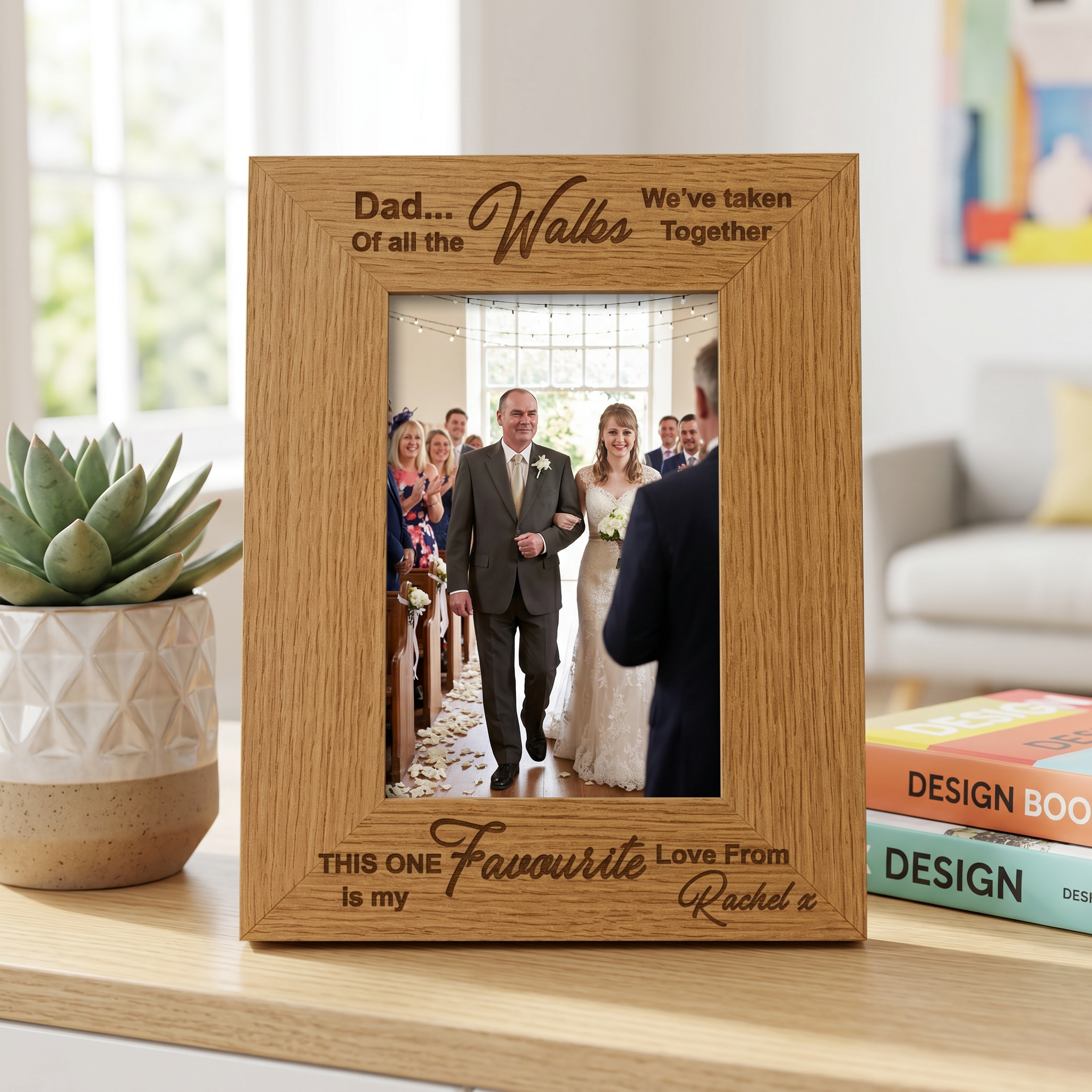Personalised Father Of The Bride Gift Wooden Photo Frame Photo Frame ukgiftstoreonline