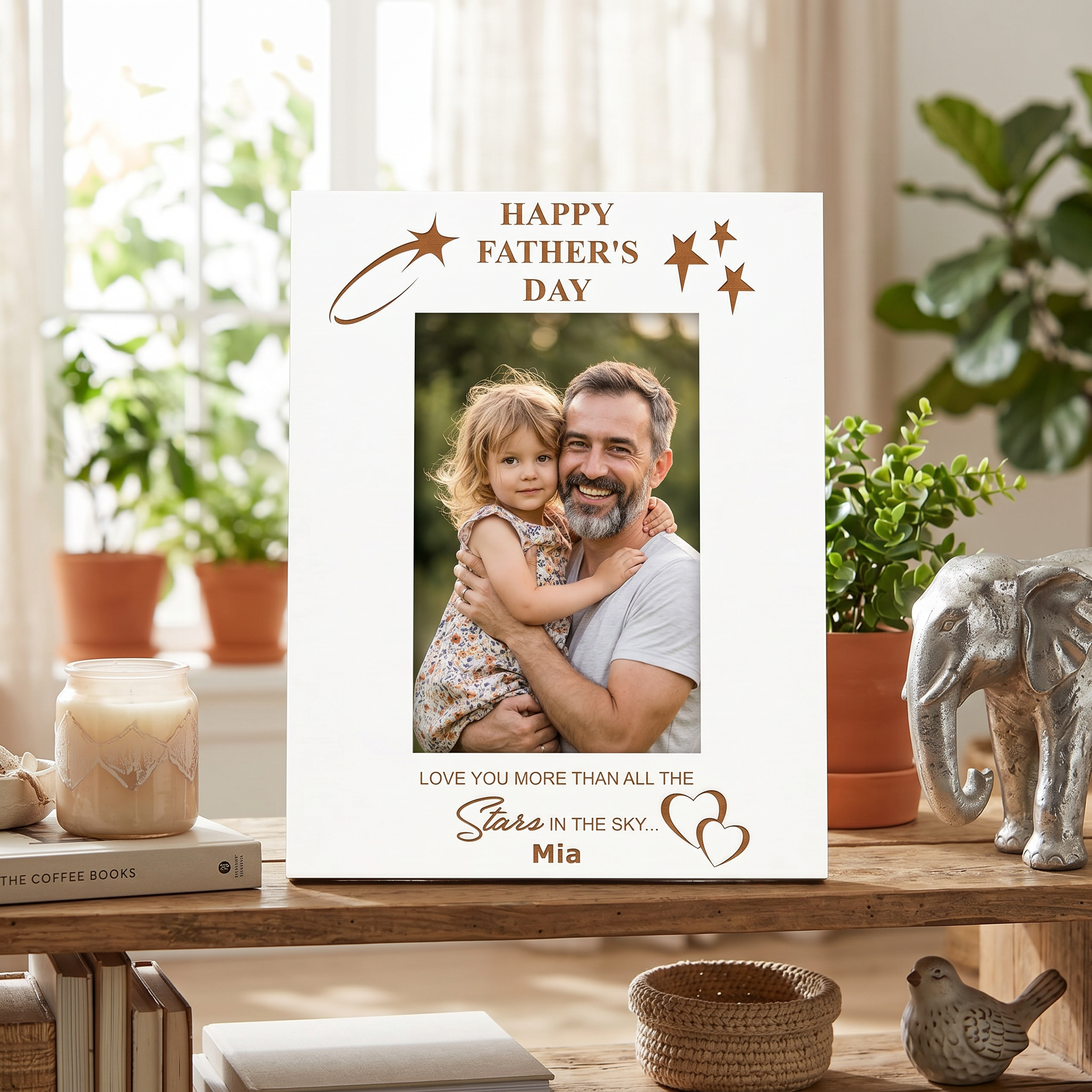 Happy Father's Day Personalised White Photo Frame Gift Photo Frame ukgiftstoreonline