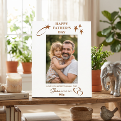 Happy Father's Day Personalised White Photo Frame Gift Photo Frame ukgiftstoreonline