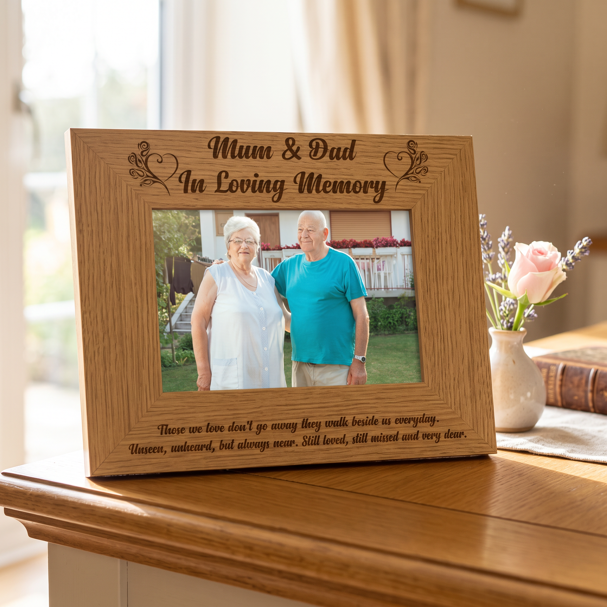 Memorial Photo Frame, Mum And Dad Remembrance Keepsake Gift Set Photo Frame ukgiftstoreonline