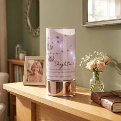 Personalised Daughter In Loving Memory Led Lamp With Dandelions Sympathy Gift Personalised Lights ukgiftstoreonline