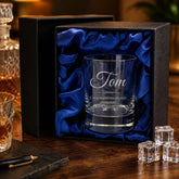 Whiskey Engraved Personalised Glass, Silk Lined Box, 300Ml Keepsake ukgiftstoreonline
