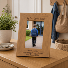 Personalised Engraved My First Day Of School Wooden Photo Frame Keepsake Photo Frame ukgiftstoreonline