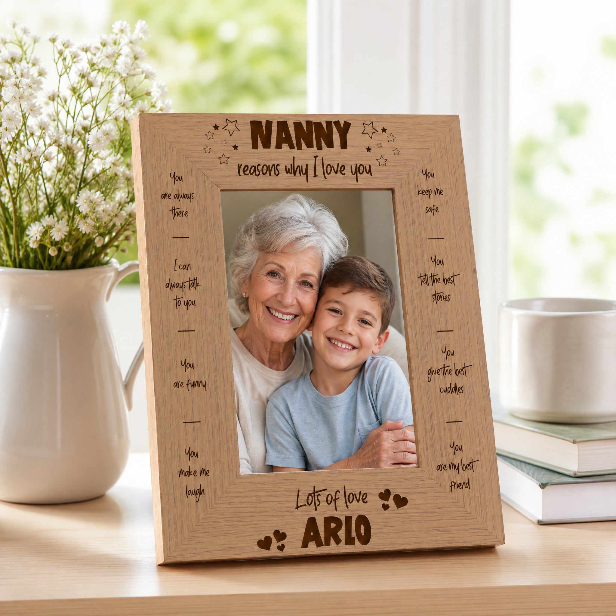 Personalised Nanny Photo Frame Gift The Reasons I Love You Nanny Photo Frame ukgiftstoreonline