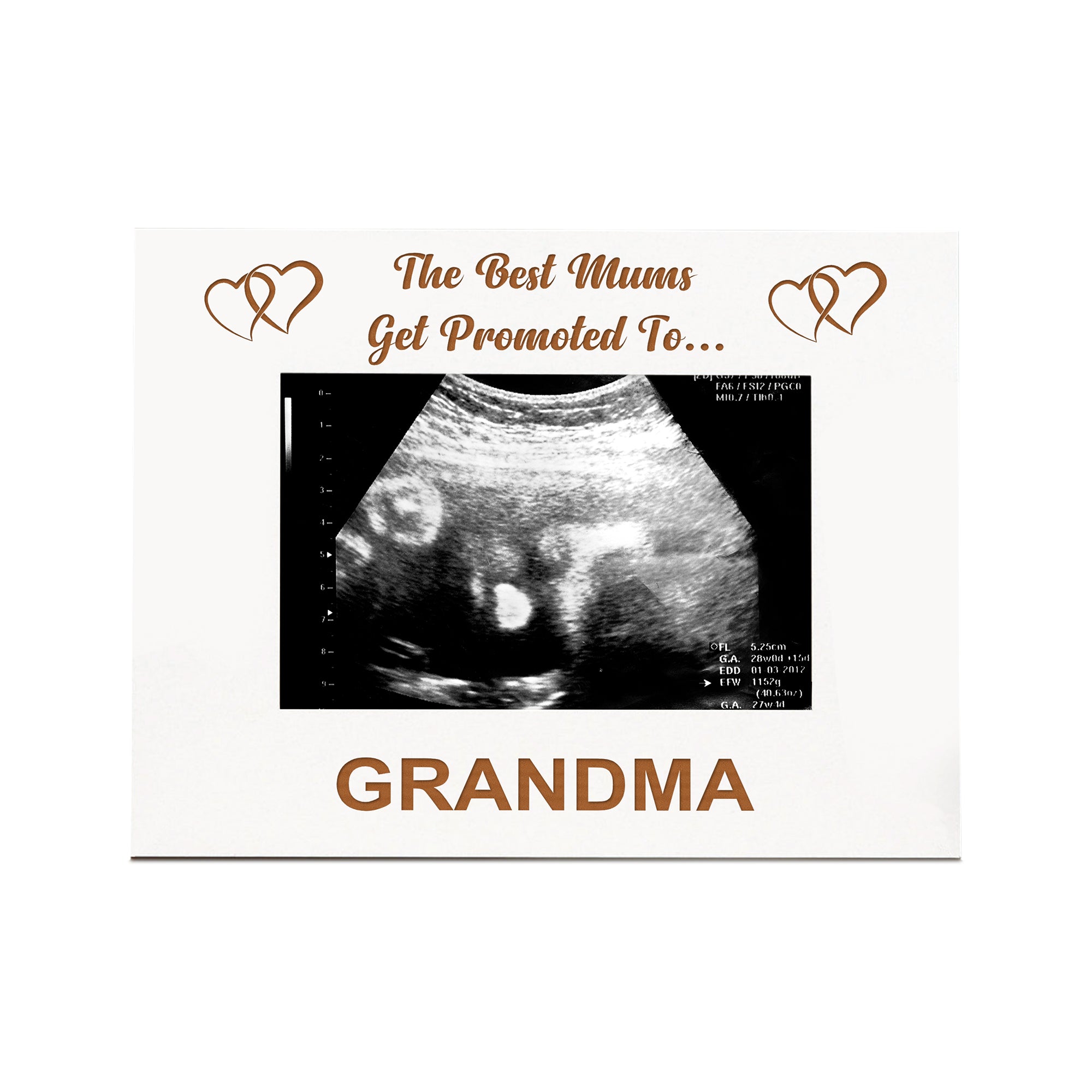 White Engraved Grandma To Be Photo Frame Gift Best Mums Get Promoted Photo Frame ukgiftstoreonline