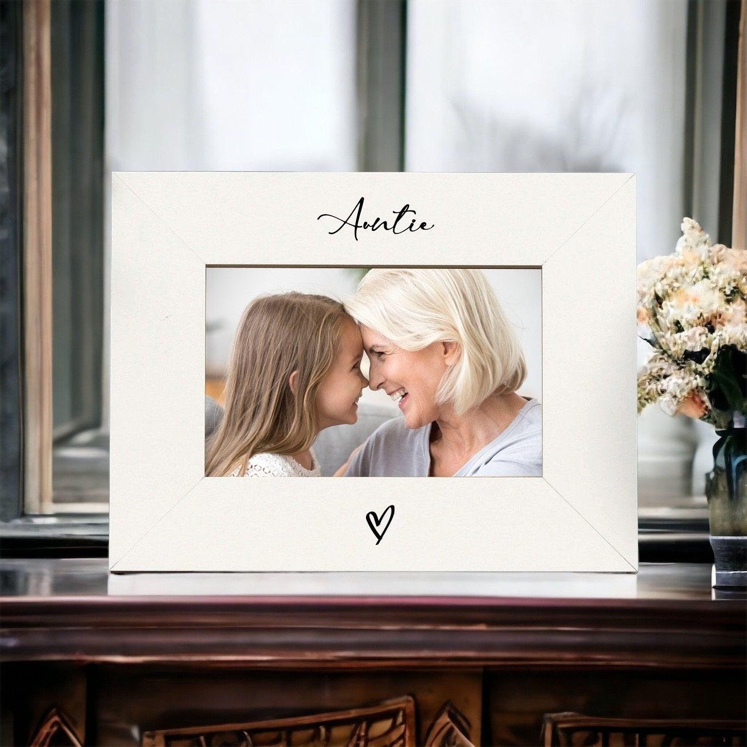 White Photo Frame - 6x4 Landscape Wooden Picture Frame With Glass, Bespoke Keepsake ukgiftstoreonline