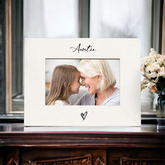 White Photo Frame - 6x4 Landscape Wooden Picture Frame With Glass, Bespoke Keepsake ukgiftstoreonline