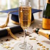 Personalised Champagne Glass – Engraved Custom Design 210ml Flute Dishwasher Safe ukgiftstoreonline