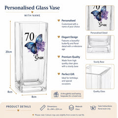 Personalised Glass Vase