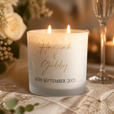 Personalised Large Double Wick Engagement Or Wedding Candle Gift personalised Candle Lights ukgiftstoreonline