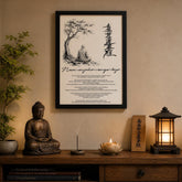 Nam Myoho Renge Kyo Print, A4 Wall Art, Thick Card, Desktop Stand ukgiftstoreonline Walnut