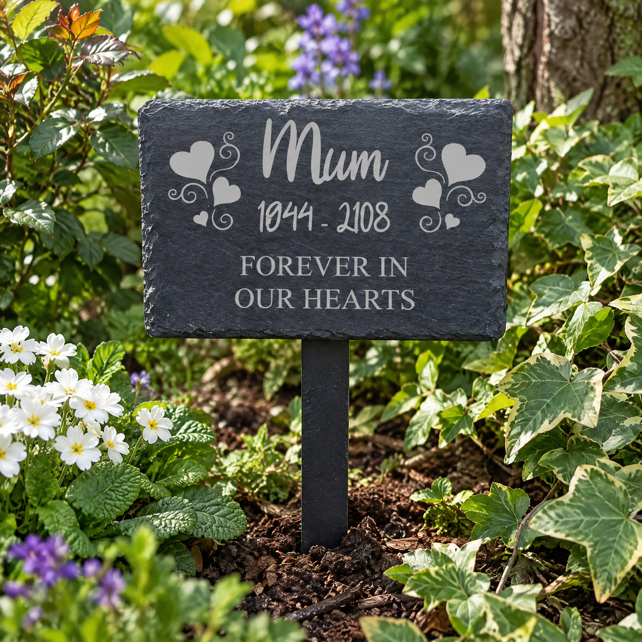 Memorial Plaque Personalised Engraved Grave Stone Slate Marker Headstone Personalised Garden Stone Slate ukgiftstoreonline