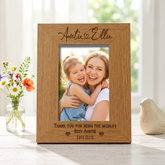 Personalised Best Auntie With Name Portrait Photo Frame Gift personalised photo frames ukgiftstoreonline