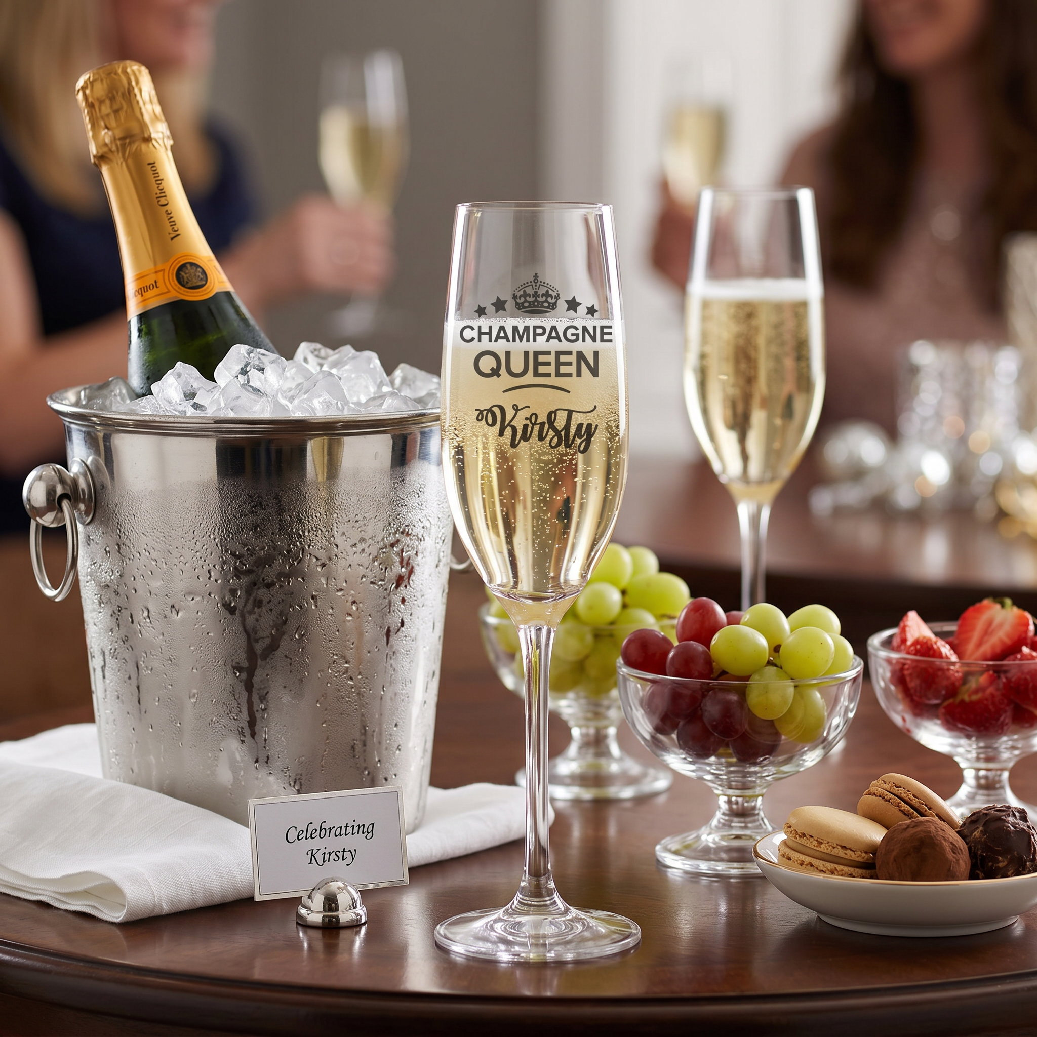 Personalised Champagne Glass - Engraved Flute Gift For Champagne Lover Personalised Champagne Glasses ukgiftstoreonline