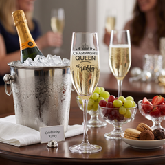 Personalised Champagne Glass - Engraved Flute Gift For Champagne Lover Personalised Champagne Glasses ukgiftstoreonline