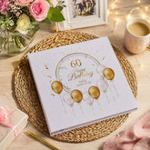 Personalised Large Linen 60th Birthday Photo Album With Balloons Photo Album ukgiftstoreonline