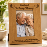 Husband In Loving Memory Remembrance Portrait Wooden Photo Frame Gift Loving Memory Remembrance ukgiftstoreonline