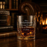 Customised Bespoke Personalised Crystal Cut Whisky Glass Any Text Engraved Personalised ukgiftstoreonline