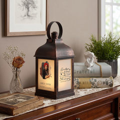Personalised Memorial Photo Upload Lantern, Memorial Candle, Goodbyes are not forever memorial lantern ukgiftstoreonline