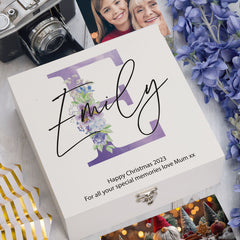 ukgiftstoreonline Personalised Any Name, Alphabet and Sentiment Gift Keepsake Memory Box