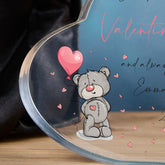 Personalised First Valentines Day Boyfriend Heart Block In Gift Box