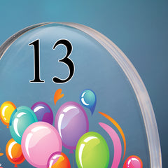 Personalised 13th Birthday Balloon Heart Block In Gift Box