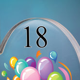 Personalised 18th Birthday Balloon Heart Block In Gift Box