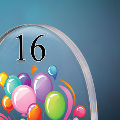 Personalised 16th Birthday Balloon Heart Block In Gift Box