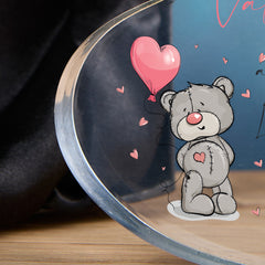 Personalised First Valentines Day Girlfriend Heart Block In Gift Box