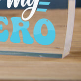 Personalised Dad Gift Heart Block In Gift Box My Dad My Hero