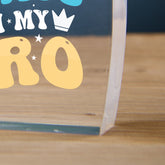 Personalised Dad Gift Heart Block In Gift Box My Dad Always My Hero