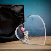 Personalised First Valentines Day Boyfriend Heart Block In Gift Box