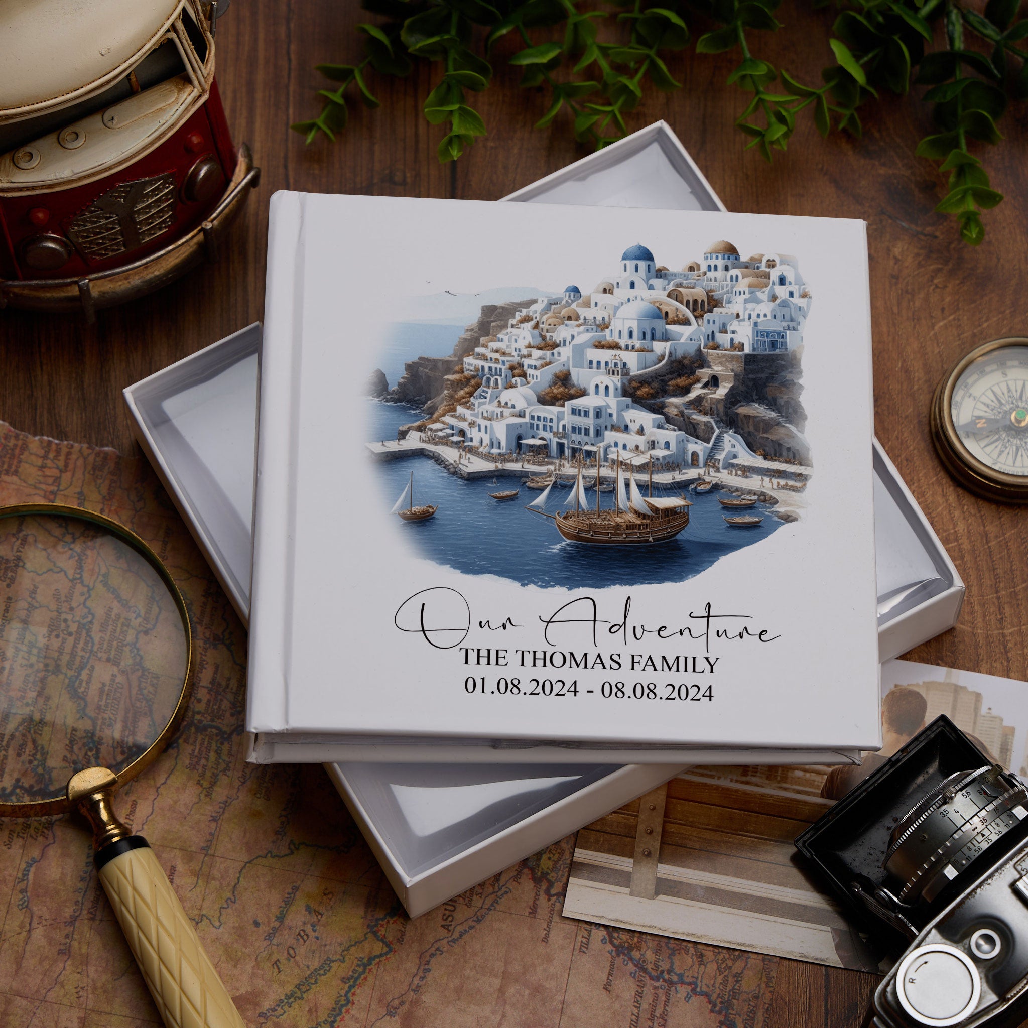 Personalised Greece Holiday Memory Adventure Photo Albums Adventures Photo Album ukgiftstoreonline Santorini