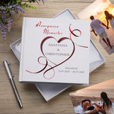 Personalised Elegant Honeymoon Memories Heart Photo Album Honeymoon Memory Keepsake Album