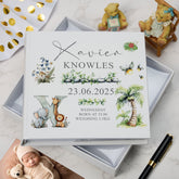 Personalised Baby Photo Album Tropical Safari Theme Memory Keepsake Album With Birth Details