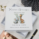 Personalised Baby Photo Album Safari Animals Theme Photo Memory Storage Keepsake Album