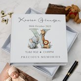 Personalised Baby Photo Album Safari Animals Theme Photo Memory Storage Keepsake Album