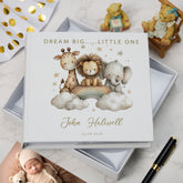 Personalised Dream Big Little One Safari Animal Theme Photo Album In Gift Box photo album ukgiftstoreonline