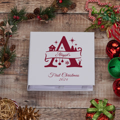 Personalised Christmas Monogram Photo Album Family Baby Memories