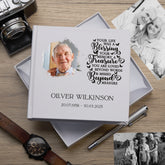 Personalised Memorial Photo White Album With Sentiment Your Life Was A Blessing For 50 x 6x4 Photos