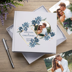 White Personalised Any Occasion Photo Album Gifts Custom Photo Memory Keepsake Album Elegant Design with Gift Box