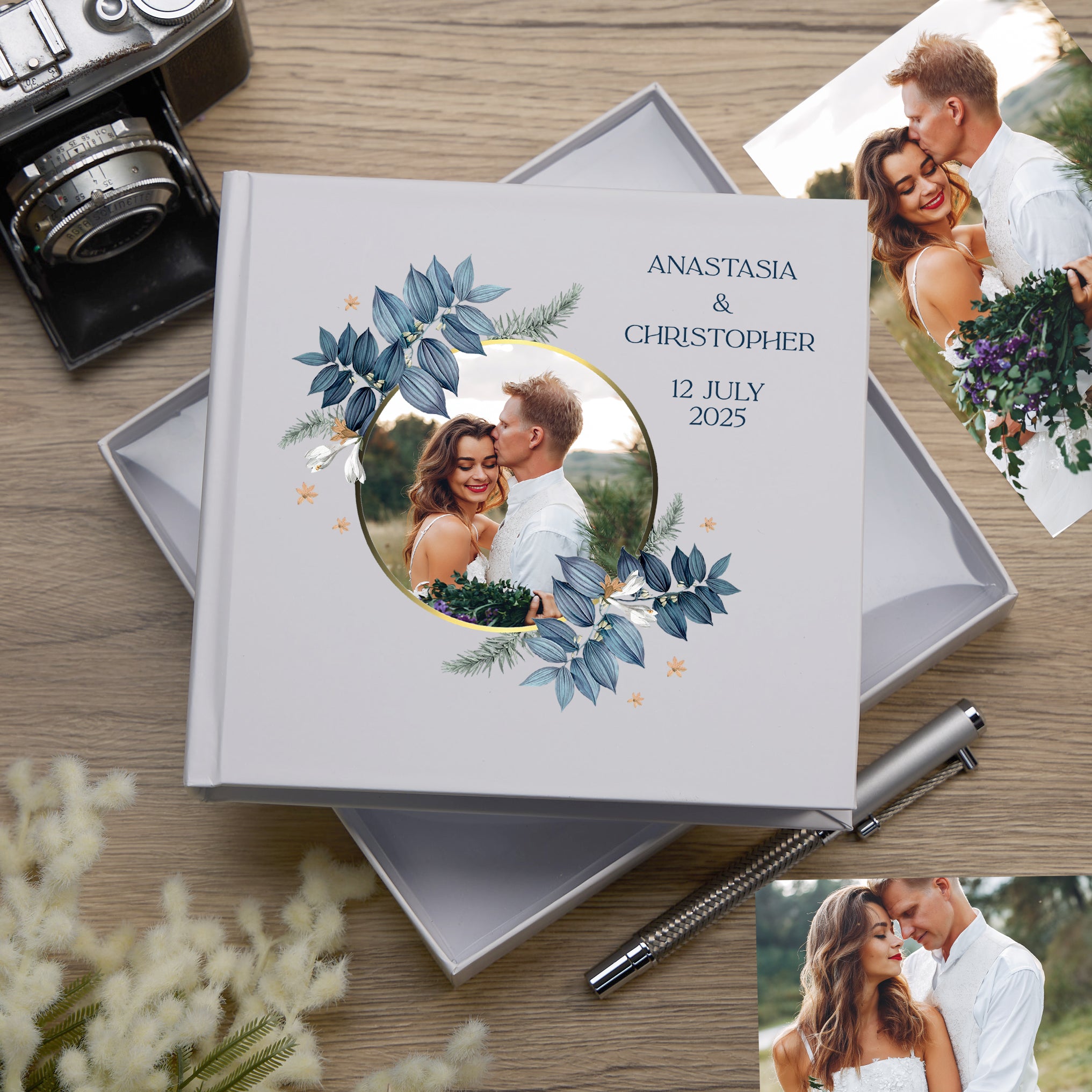 White Custom Photo Album Personalised -Engagement-Anniversary-Wedding-Love-Friendship-Photo Keepsake Gifts Memory Photo Album photo album ukgiftstoreonline