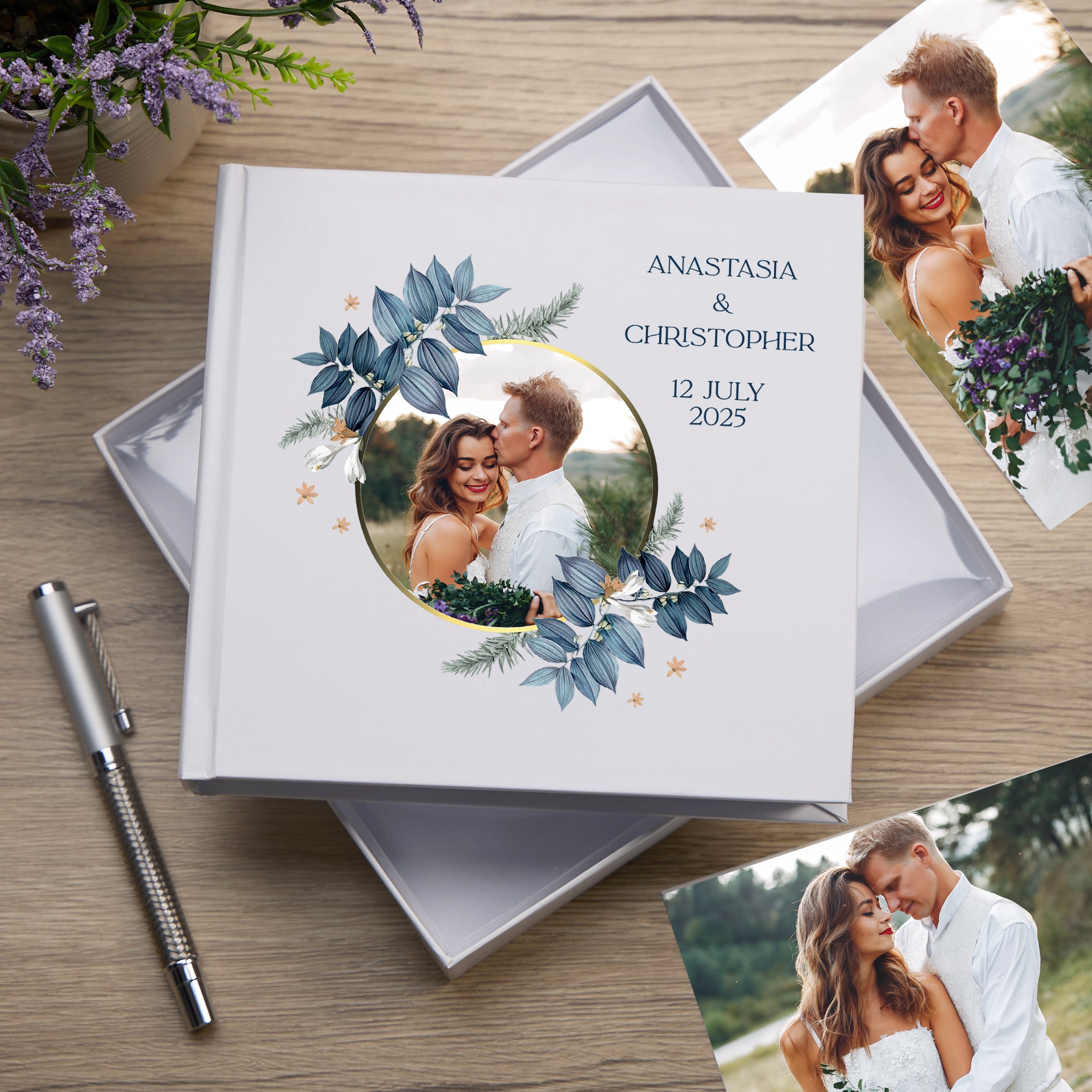 White Custom Photo Album Personalised -Engagement-Anniversary-Wedding-Love-Friendship-Photo Keepsake Gifts Memory Photo Album photo album ukgiftstoreonline