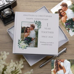 Personalised White 1 Year Together Anniversary Wedding Photo Keepsake Gifts Love Memory Photo Album
