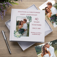 Personalised White 40 Years Together Anniversary Wedding Photo Keepsake Gifts Love Memory Photo Album