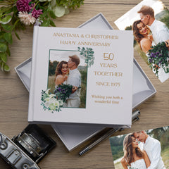 Personalised White 50 Years Together Anniversary Wedding Photo Keepsake Gifts Love Memory Photo Album