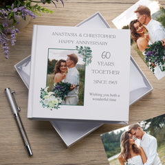 Personalised White 60 Years Together Anniversary Wedding Photo Keepsake Gifts Love Memory Photo Album
